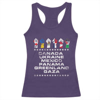 Canada Greenland Mexico Panama Gaza Ukraine Pride Racerback Tank Top Hand Fist