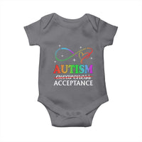 Autism Awareness Acceptance Baby Onesie Advocate Educate Accommodate Include Infinity Symbol