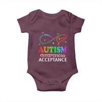 Autism Awareness Acceptance Baby Onesie Advocate Educate Accommodate Include Infinity Symbol