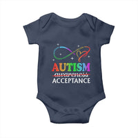 Autism Awareness Acceptance Baby Onesie Advocate Educate Accommodate Include Infinity Symbol