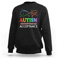 Autism Awareness Acceptance Sweatshirt Advocate Educate Accommodate Include Infinity Symbol