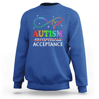 Autism Awareness Acceptance Sweatshirt Advocate Educate Accommodate Include Infinity Symbol
