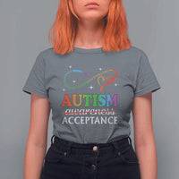 Autism Awareness Acceptance T Shirt For Women Advocate Educate Accommodate Include Infinity Symbol