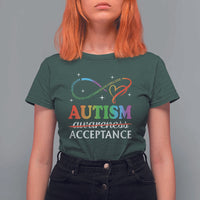 Autism Awareness Acceptance T Shirt For Women Advocate Educate Accommodate Include Infinity Symbol
