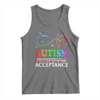 Autism Awareness Acceptance Tank Top Advocate Educate Accommodate Include Infinity Symbol