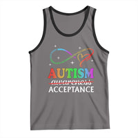 Autism Awareness Acceptance Tank Top Advocate Educate Accommodate Include Infinity Symbol