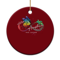 Autism Awareness Acceptance Red Instead Ceramic Ornament Infinity Symbol Rainbow Butterfly Feather