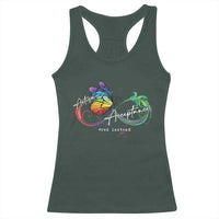 Autism Awareness Acceptance Red Instead Racerback Tank Top Infinity Symbol Rainbow Butterfly Feather