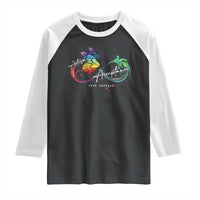 Autism Awareness Acceptance Red Instead Raglan Shirt Infinity Symbol Rainbow Butterfly Feather