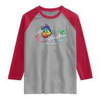 Autism Awareness Acceptance Red Instead Raglan Shirt Infinity Symbol Rainbow Butterfly Feather