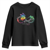 Autism Awareness Acceptance Red Instead Youth Sweatshirt Infinity Symbol Rainbow Butterfly Feather