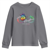 Autism Awareness Acceptance Red Instead Youth Sweatshirt Infinity Symbol Rainbow Butterfly Feather