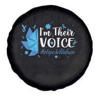 Child Abuse Prevention Awareness I'm Their Voice Spare Tire Cover Blue Pinwheels