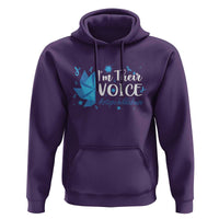 Child Abuse Prevention Awareness I'm Their Voice Hoodie Blue Pinwheels