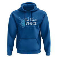 Child Abuse Prevention Awareness I'm Their Voice Hoodie Blue Pinwheels