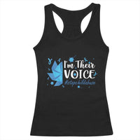 Child Abuse Prevention Awareness I'm Their Voice Racerback Tank Top Blue Pinwheels