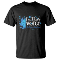 Child Abuse Prevention Awareness I'm Their Voice T Shirt Blue Pinwheels