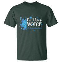 Child Abuse Prevention Awareness I'm Their Voice T Shirt Blue Pinwheels