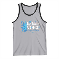 Child Abuse Prevention Awareness I'm Their Voice Tank Top Blue Pinwheels