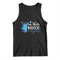 Child Abuse Prevention Awareness I'm Their Voice Tank Top Blue Pinwheels