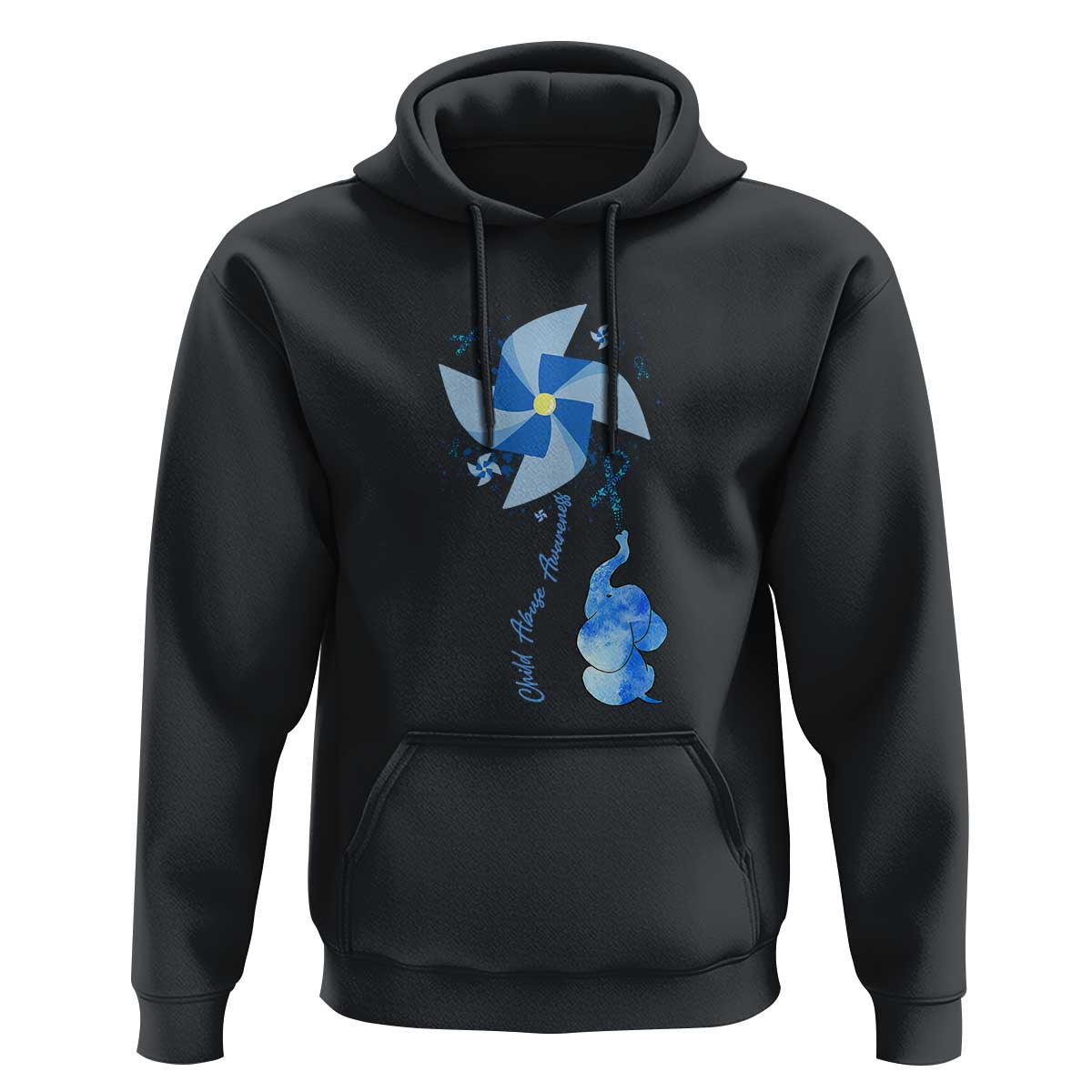 Child Abuse Prevention Awareness Hoodie Pinwheel Elephant