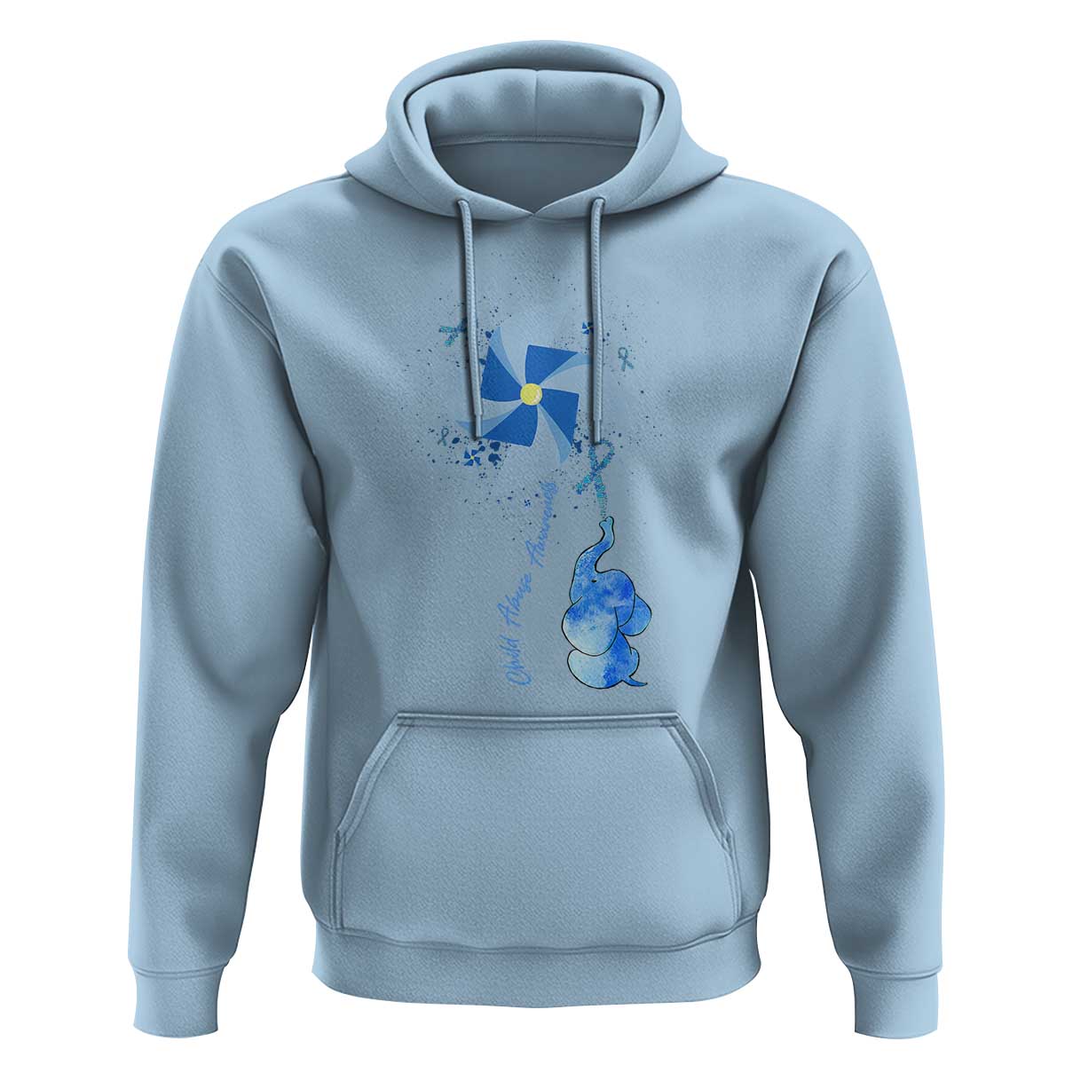 Child Abuse Prevention Awareness Hoodie Pinwheel Elephant