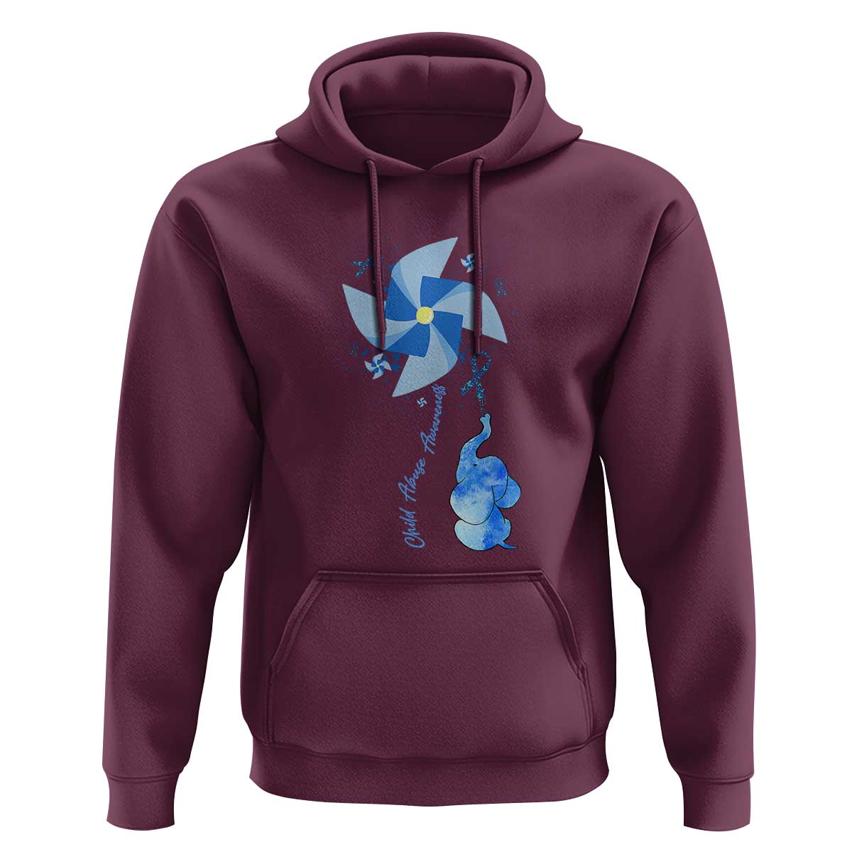 Child Abuse Prevention Awareness Hoodie Pinwheel Elephant