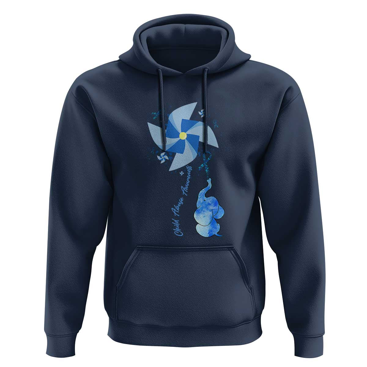 Child Abuse Prevention Awareness Hoodie Pinwheel Elephant