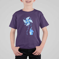 Child Abuse Prevention Awareness T Shirt For Kid Pinwheel Elephant