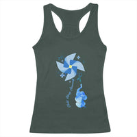 Child Abuse Prevention Awareness Racerback Tank Top Pinwheel Elephant