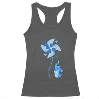 Child Abuse Prevention Awareness Racerback Tank Top Pinwheel Elephant