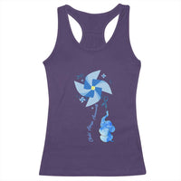 Child Abuse Prevention Awareness Racerback Tank Top Pinwheel Elephant