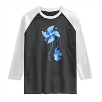 Child Abuse Prevention Awareness Raglan Shirt Pinwheel Elephant