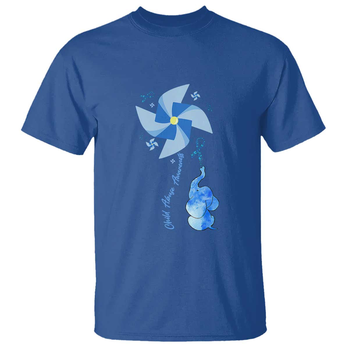 Child Abuse Prevention Awareness T Shirt Pinwheel Elephant