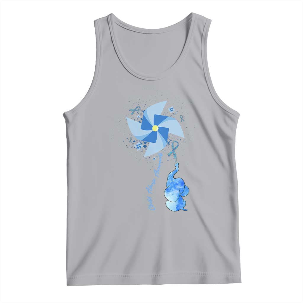 Child Abuse Prevention Awareness Tank Top Pinwheel Elephant