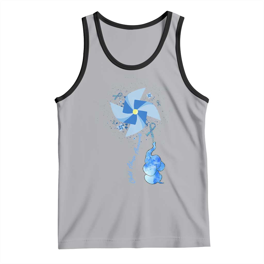 Child Abuse Prevention Awareness Tank Top Pinwheel Elephant