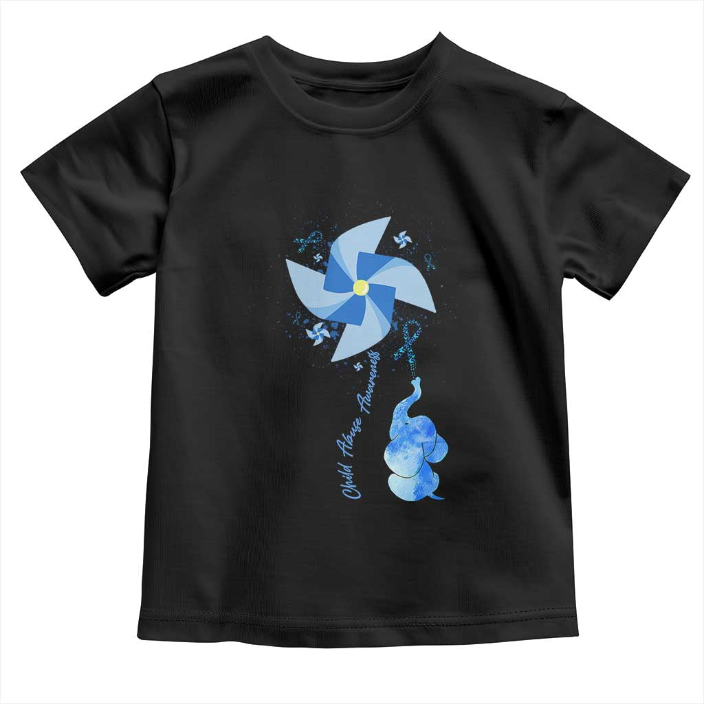 Child Abuse Prevention Awareness Toddler T Shirt Pinwheel Elephant