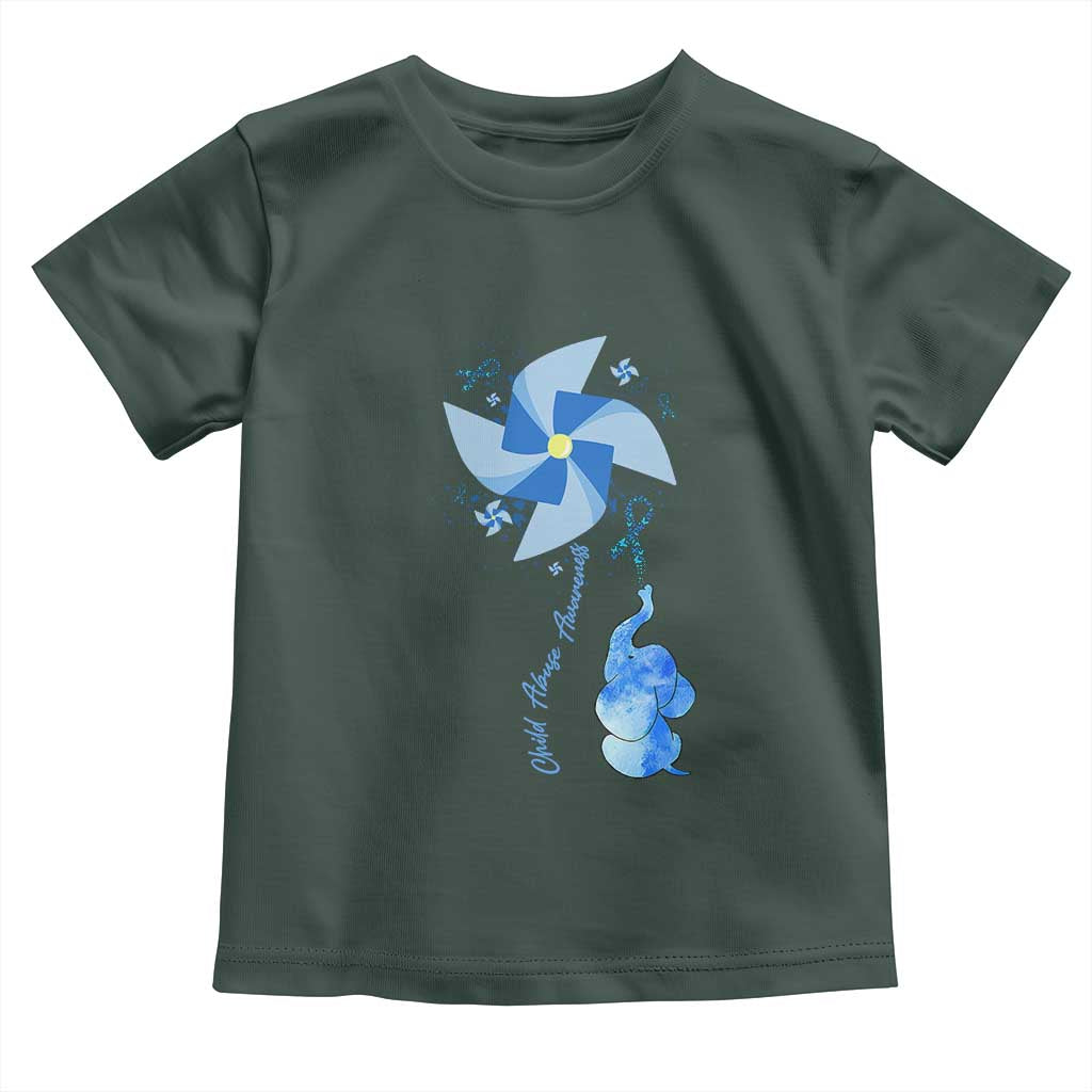 Child Abuse Prevention Awareness Toddler T Shirt Pinwheel Elephant