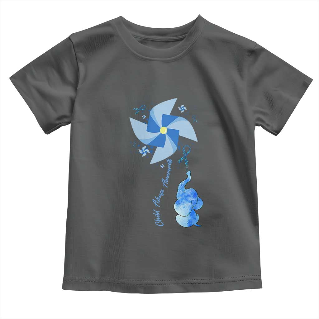 Child Abuse Prevention Awareness Toddler T Shirt Pinwheel Elephant