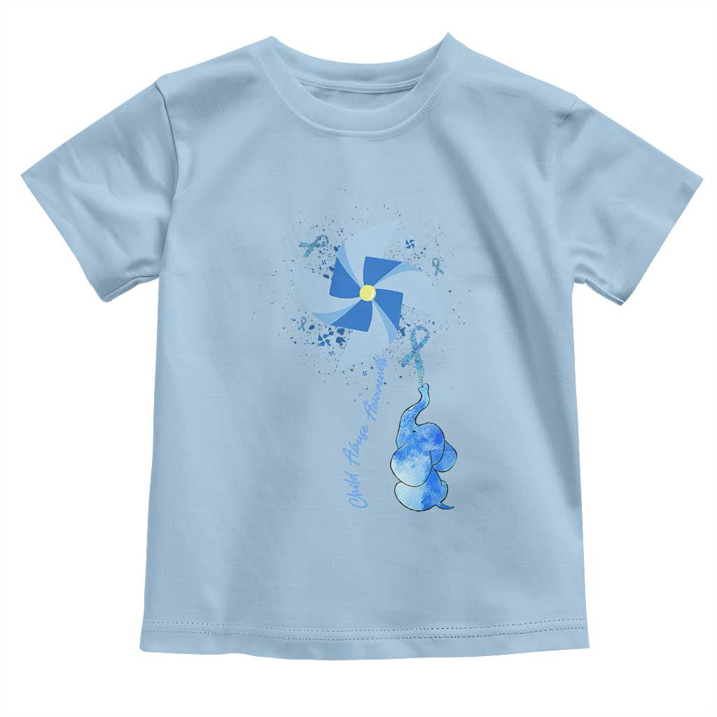 Child Abuse Prevention Awareness Toddler T Shirt Pinwheel Elephant