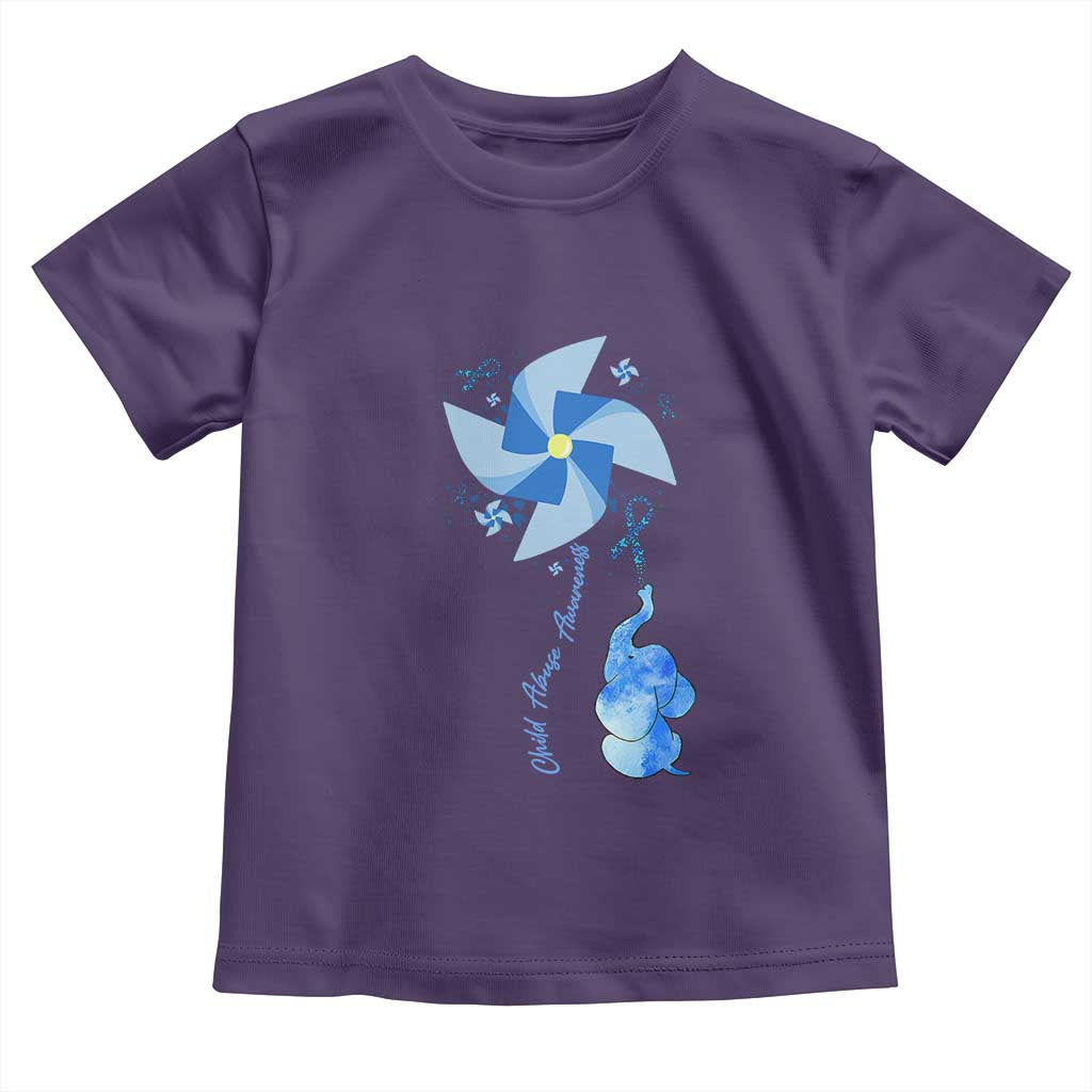 Child Abuse Prevention Awareness Toddler T Shirt Pinwheel Elephant