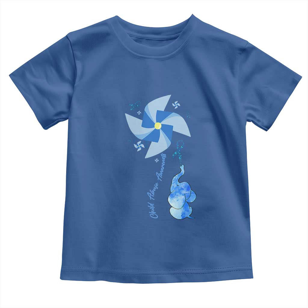 Child Abuse Prevention Awareness Toddler T Shirt Pinwheel Elephant