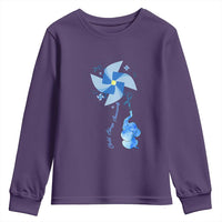 Child Abuse Prevention Awareness Youth Sweatshirt Pinwheel Elephant