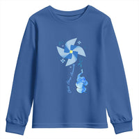 Child Abuse Prevention Awareness Youth Sweatshirt Pinwheel Elephant
