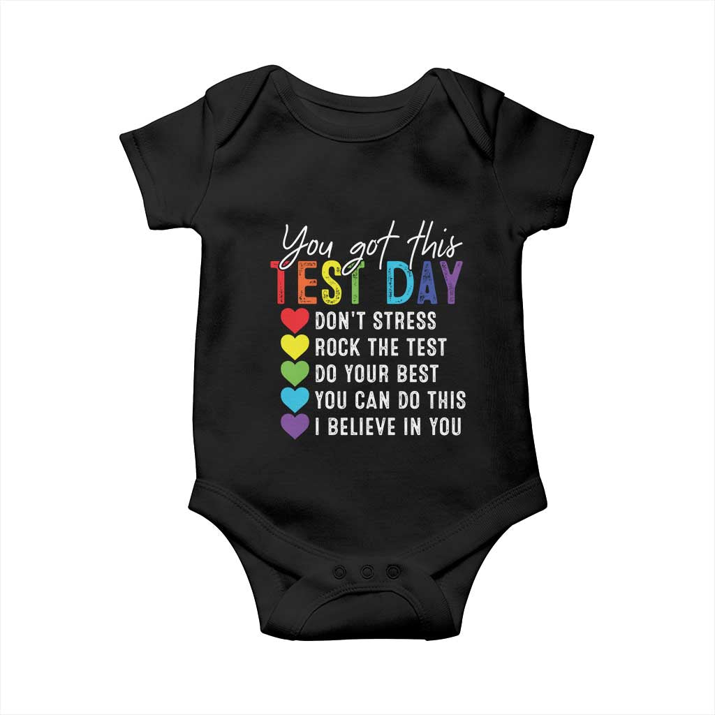 Funny Test Day Baby Onesie You Got This Don't Stress Rock The Test