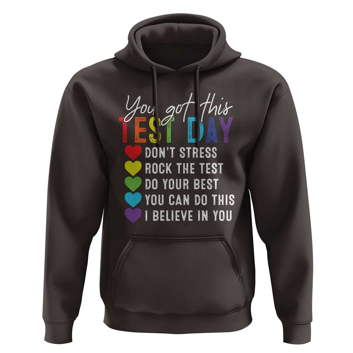 Funny Test Day Hoodie You Got This Don't Stress Rock The Test