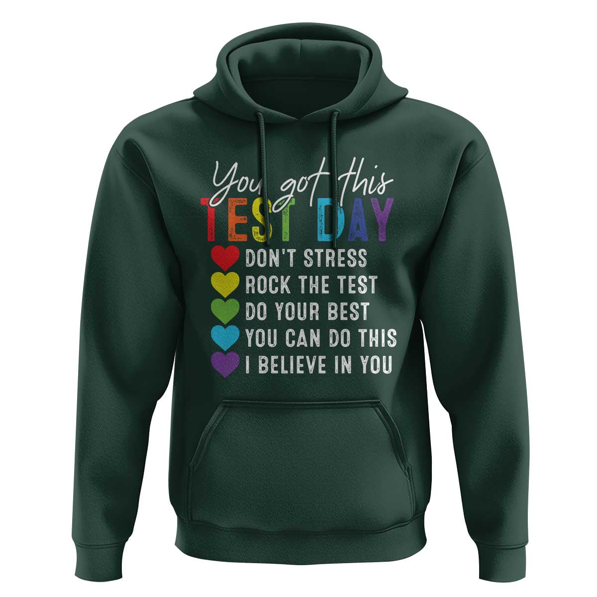 Funny Test Day Hoodie You Got This Don't Stress Rock The Test