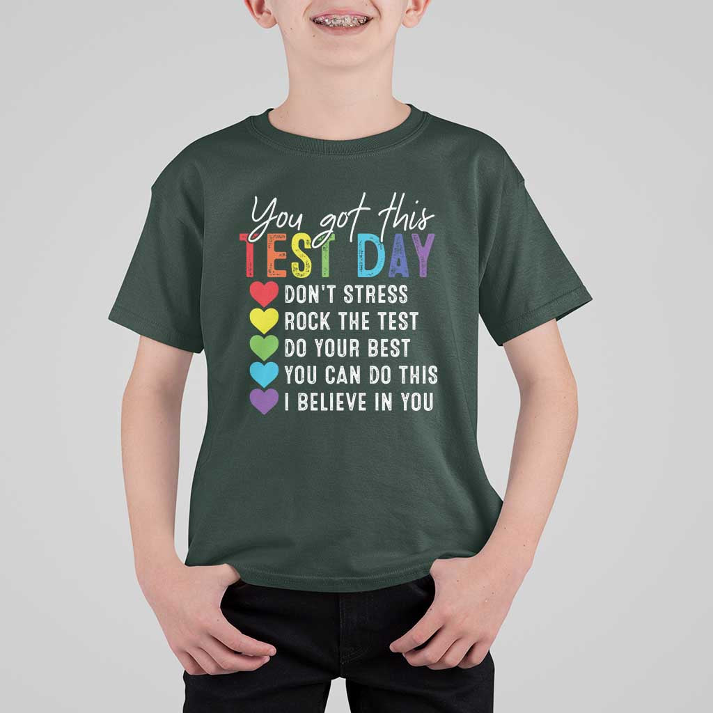 Funny Test Day T Shirt For Kid You Got This Don't Stress Rock The Test