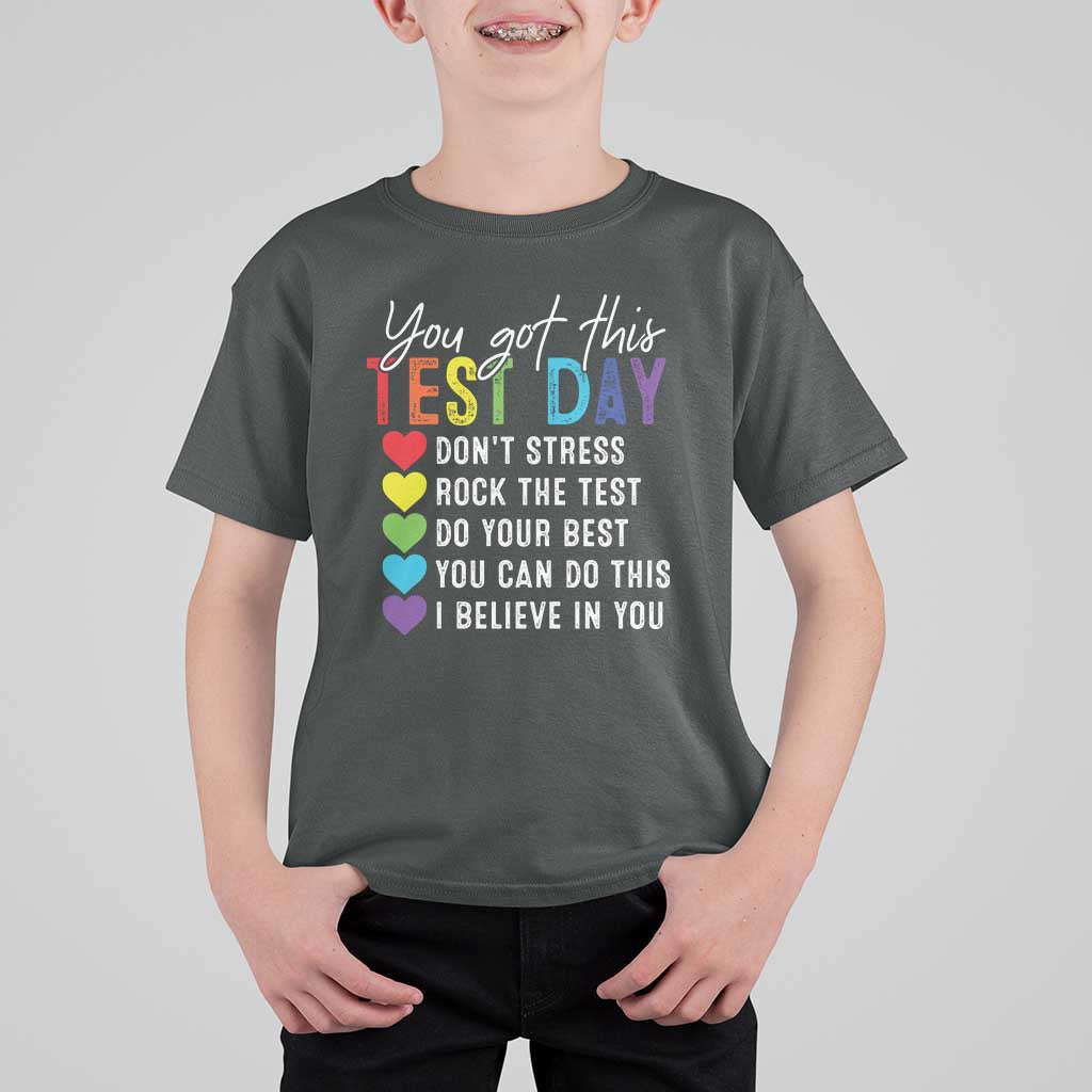 Funny Test Day T Shirt For Kid You Got This Don't Stress Rock The Test