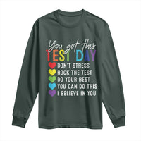 Funny Test Day Long Sleeve Shirt You Got This Don't Stress Rock The Test